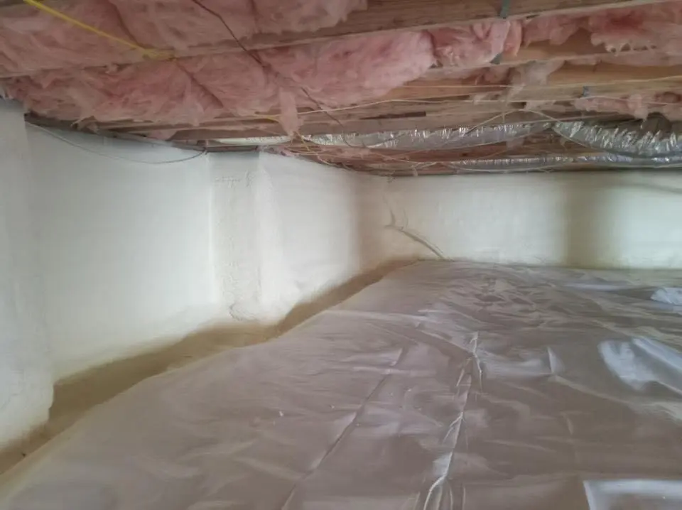 Crawl space encapsulation with closed-cell spray foam for Spray Foam Roofing in Union